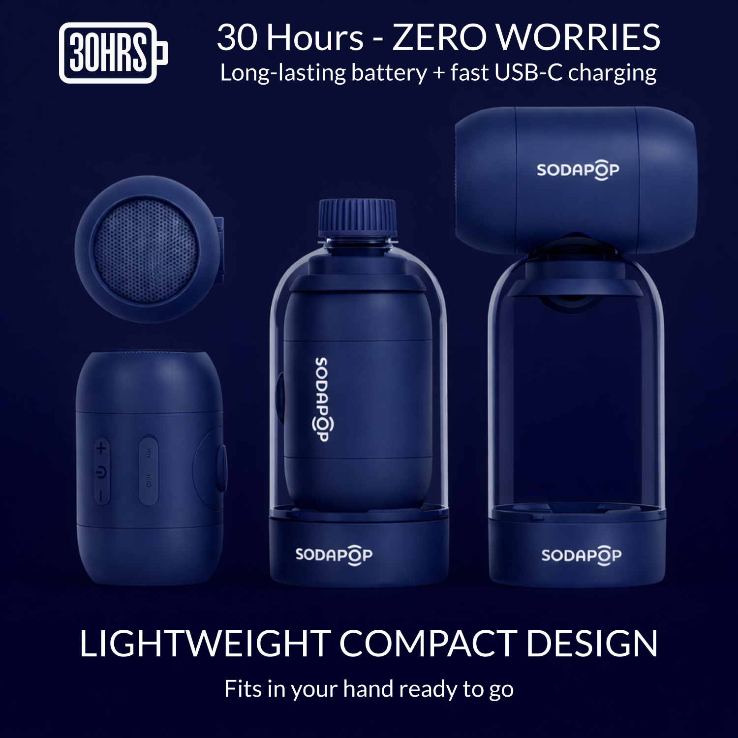 Sodapop - Bluetooth Speaker - Midnight