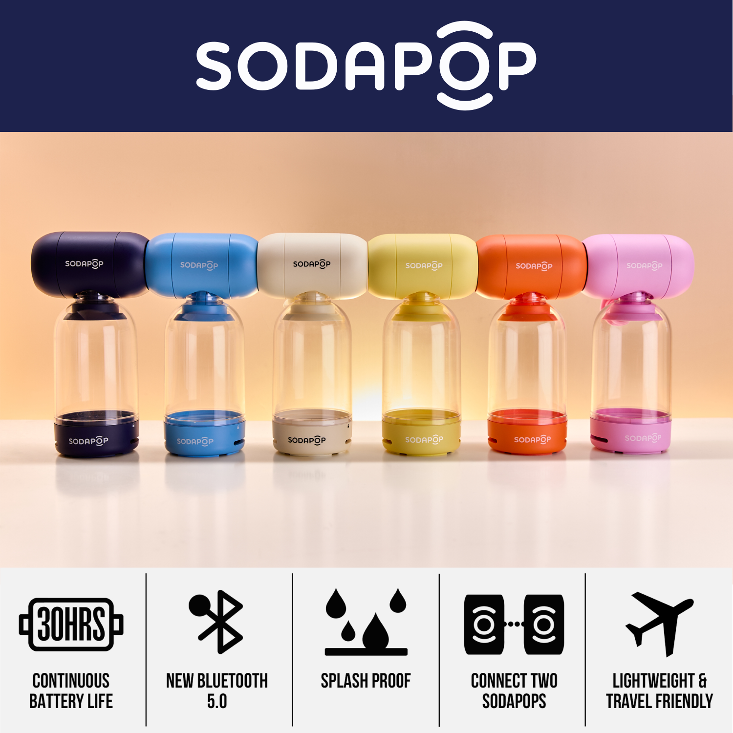 Sodapop - Bluetooth Speaker - Midnight