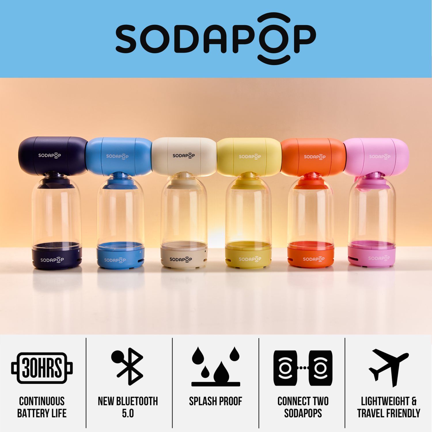 Sodapop - Bluetooth Speaker - Skinny Dip